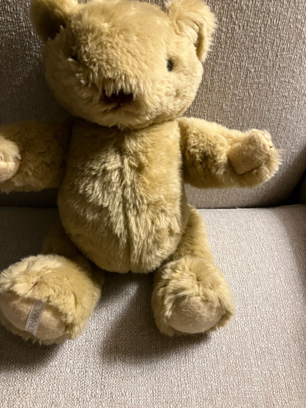 Gorham Plush Tan Bear Stuffed Animal - Soft Golden-Tan Fur